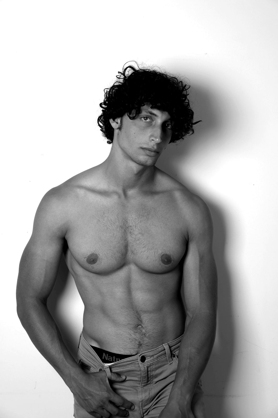 Omer — black and white studio portrait